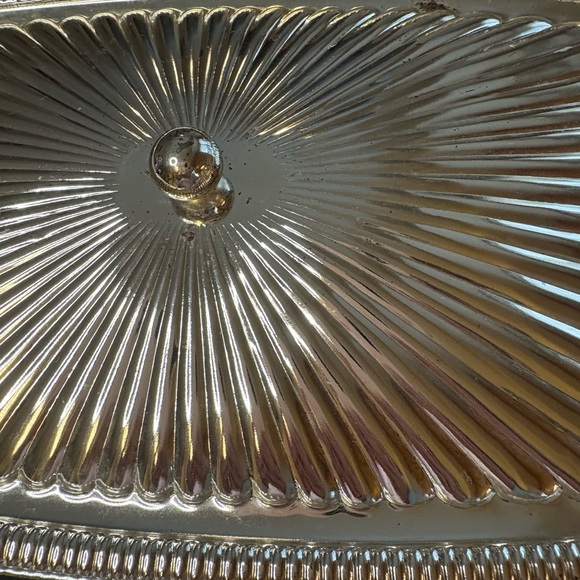 Vintage Silver-Plated Casserole Dish Holder/Food Warmer - Picture 3 of 11